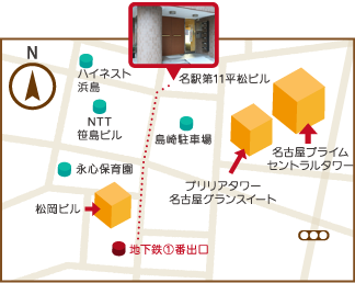 愛知県名古屋市のタヒチアン・フラダンススタジオ ティアオロのマップ